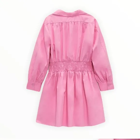 Zara * Pink Short Poplin Dress