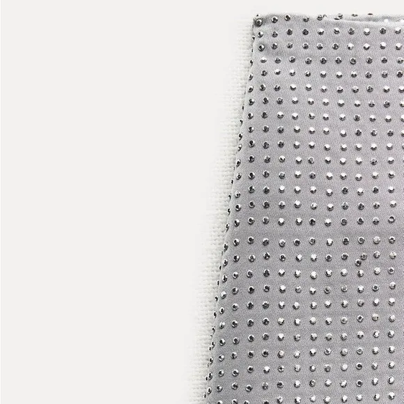 Zara Rhinestone Midi Pencil Skirt
