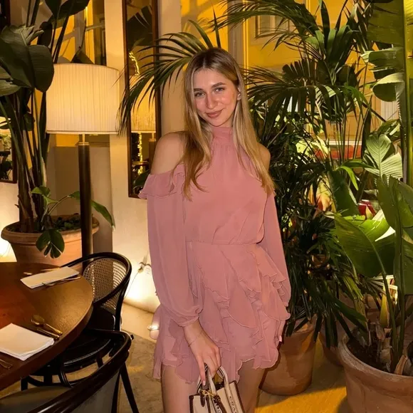 ZARA  RUFFLED MINI DRESS