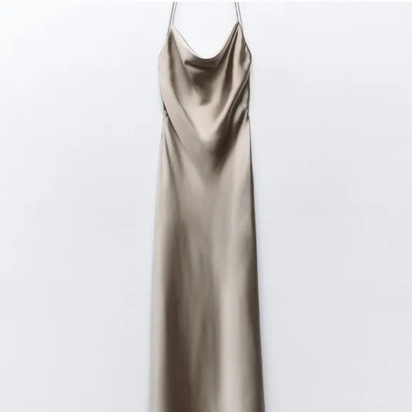 Zara Satin Effect Slip Dress