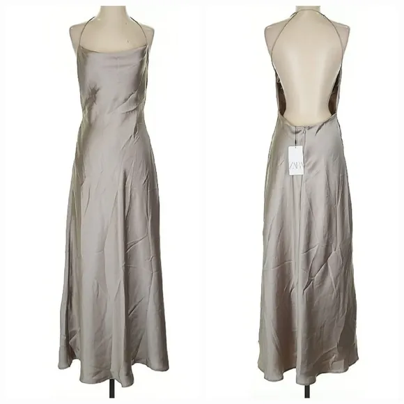 Zara Satin Effect Slip Dress
