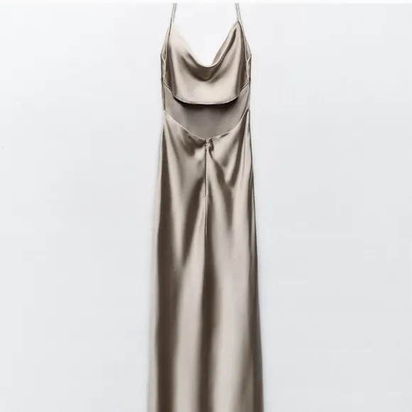 Zara Satin Effect Slip Dress