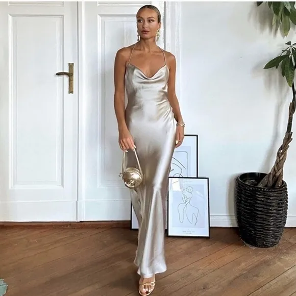 Zara Satin Effect Slip Dress