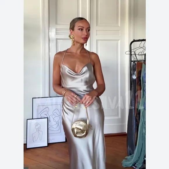 Zara Satin Effect Slip Dress