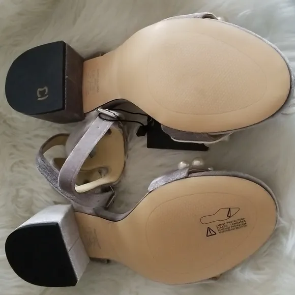 👣ZARA Silver Party Sandals with Pearls italy best