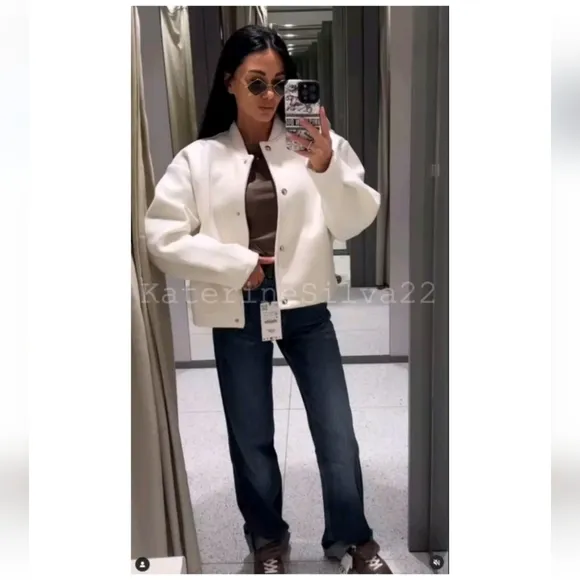 Zara  Soft Bomber Jacket  Size XXL