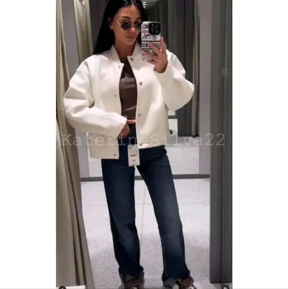 Zara  Soft Bomber Jacket  Size XXL
