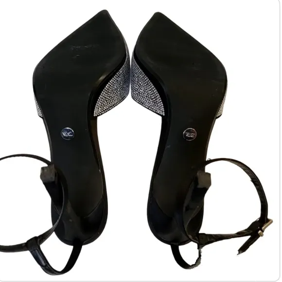 Zara Sparkly Silver rhinestone embellished sexy high heels