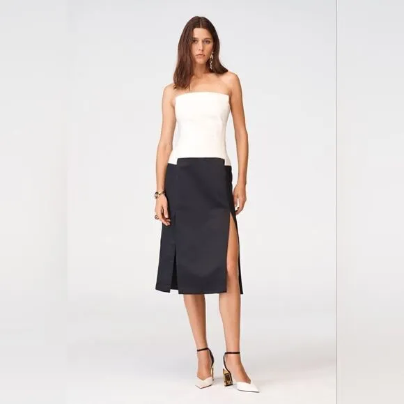 ZARA STUDIO CONTRAST CORSET STYLE DRESS LIMITED EDITION