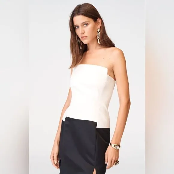 ZARA STUDIO CONTRAST CORSET STYLE DRESS LIMITED EDITION