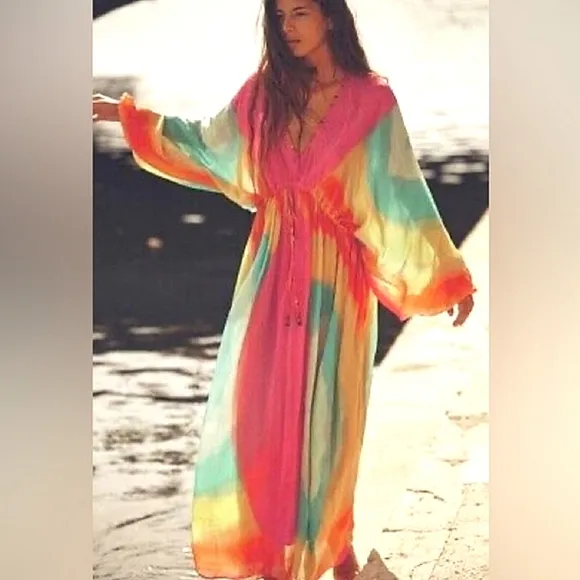 Zara Tie Dye Flowy Maxi Dress Size M/L