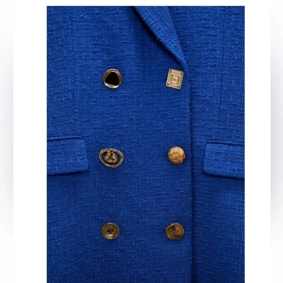 ZARA TWEED  TEXTURED  BLAZER DRESS SIZE S