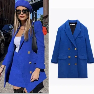 ZARA TWEED  TEXTURED  BLAZER DRESS SIZE S