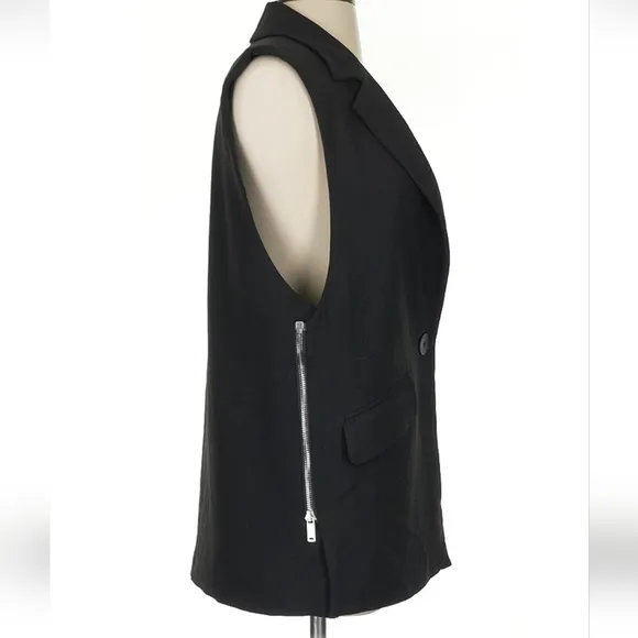 Zara Waistcoat With Side Zips Size S