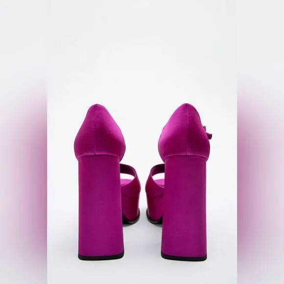 ZARA PLATFORM FUCHSIA HEELS