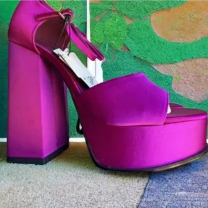 ZARA PLATFORM FUCHSIA HEELS