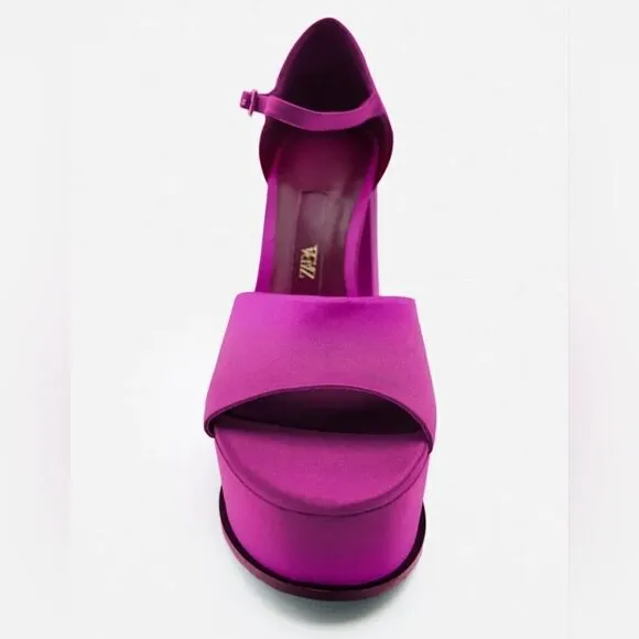 ZARA PLATFORM FUCHSIA HEELS